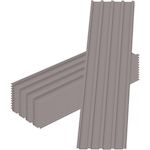 Habitat et Jardin Lot de 12 tôles de bardage en acier galvanisé  Atlanta  - 129 x 42 cm - Taupe