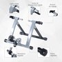 HOMCOM Home Trainer vélo support d'entrainement pliable pour vélo de route VTT acier gris métal