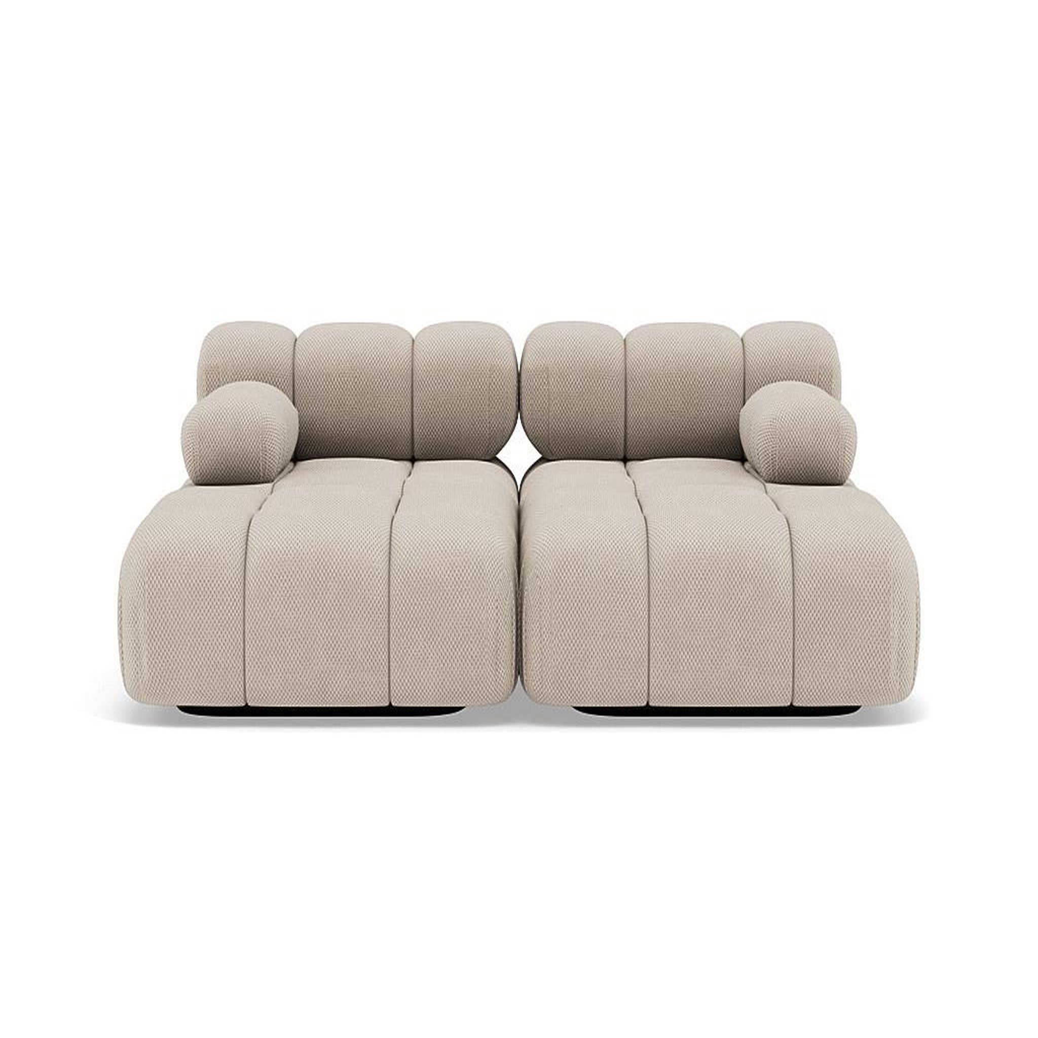 Voir la diapositive 1 : LISA DESIGN Ruby - canapé droit 4 places avec double méridienne - assise profonde - en velours texturé