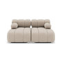 Voir la diapositive 1 : LISA DESIGN Ruby - canapé droit 4 places avec double méridienne - assise profonde - en velours texturé