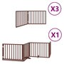 Voir la diapositive 2 : VIDAXL Barriere pour chien porte pliable 10 panneaux bois de peuplier
