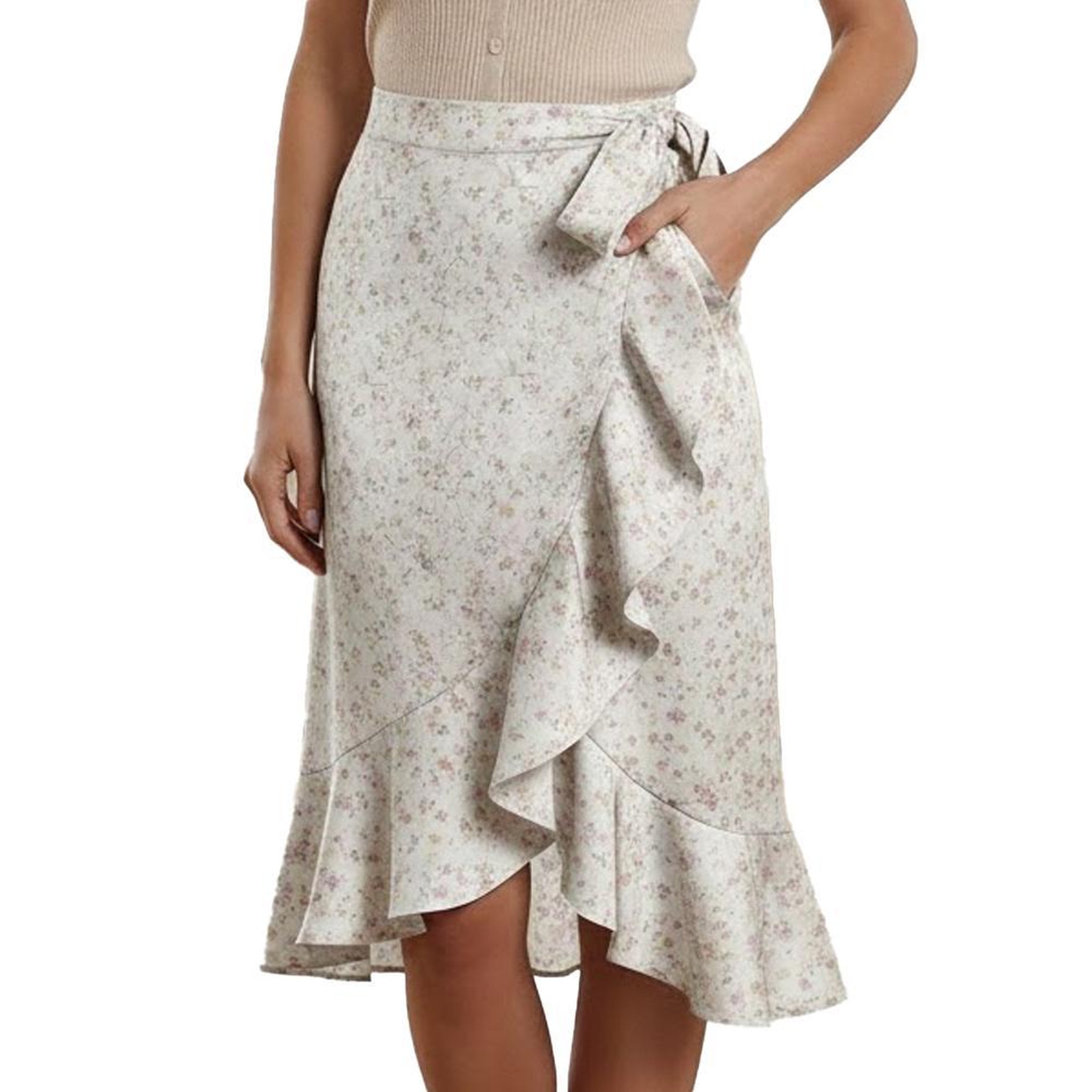 Voir la diapositive 1 : Vero Moda Jupe Blanches à fleurs Femme Vero Moda Smilla