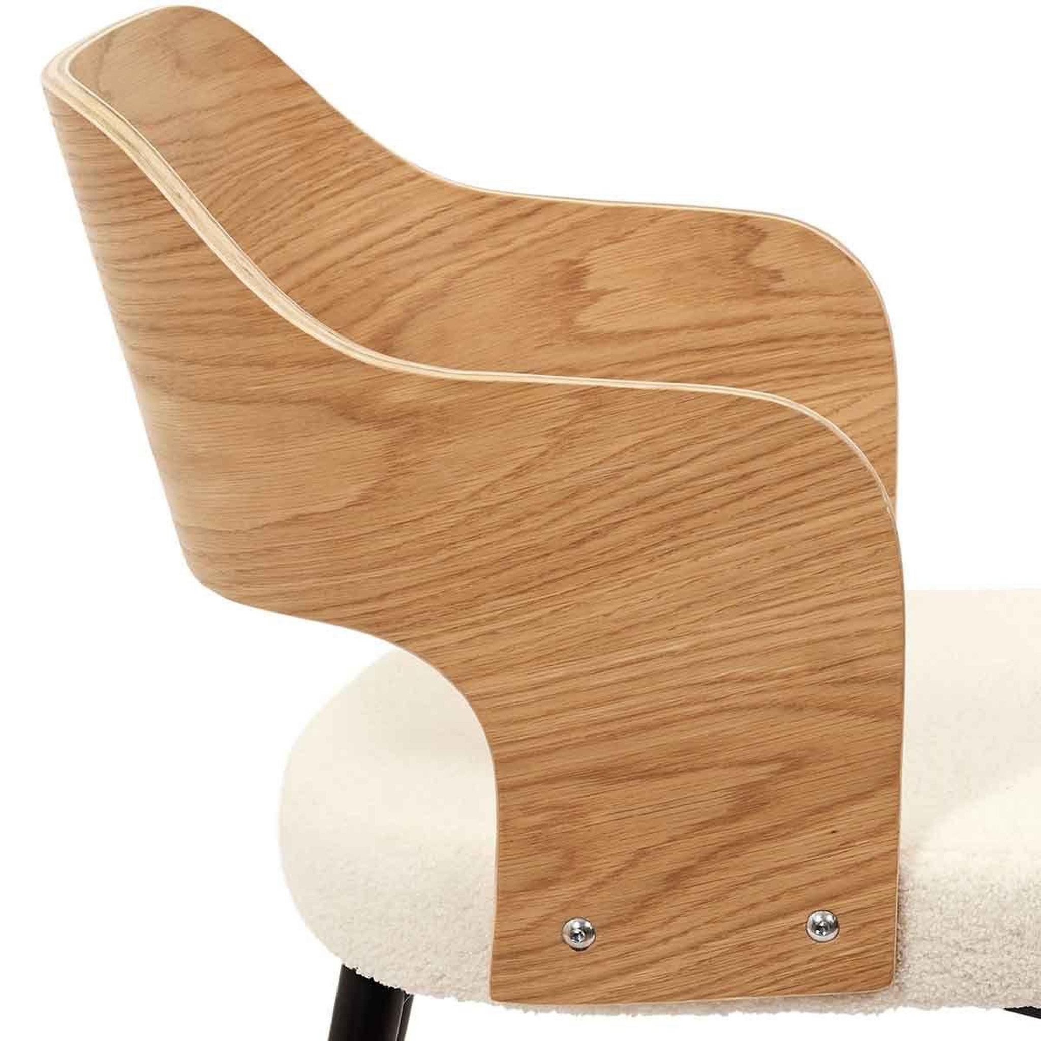 Voir la diapositive 6 : The Home Deco Factory Lot de 2 fauteuils scandinaves  loki  76cm blanc