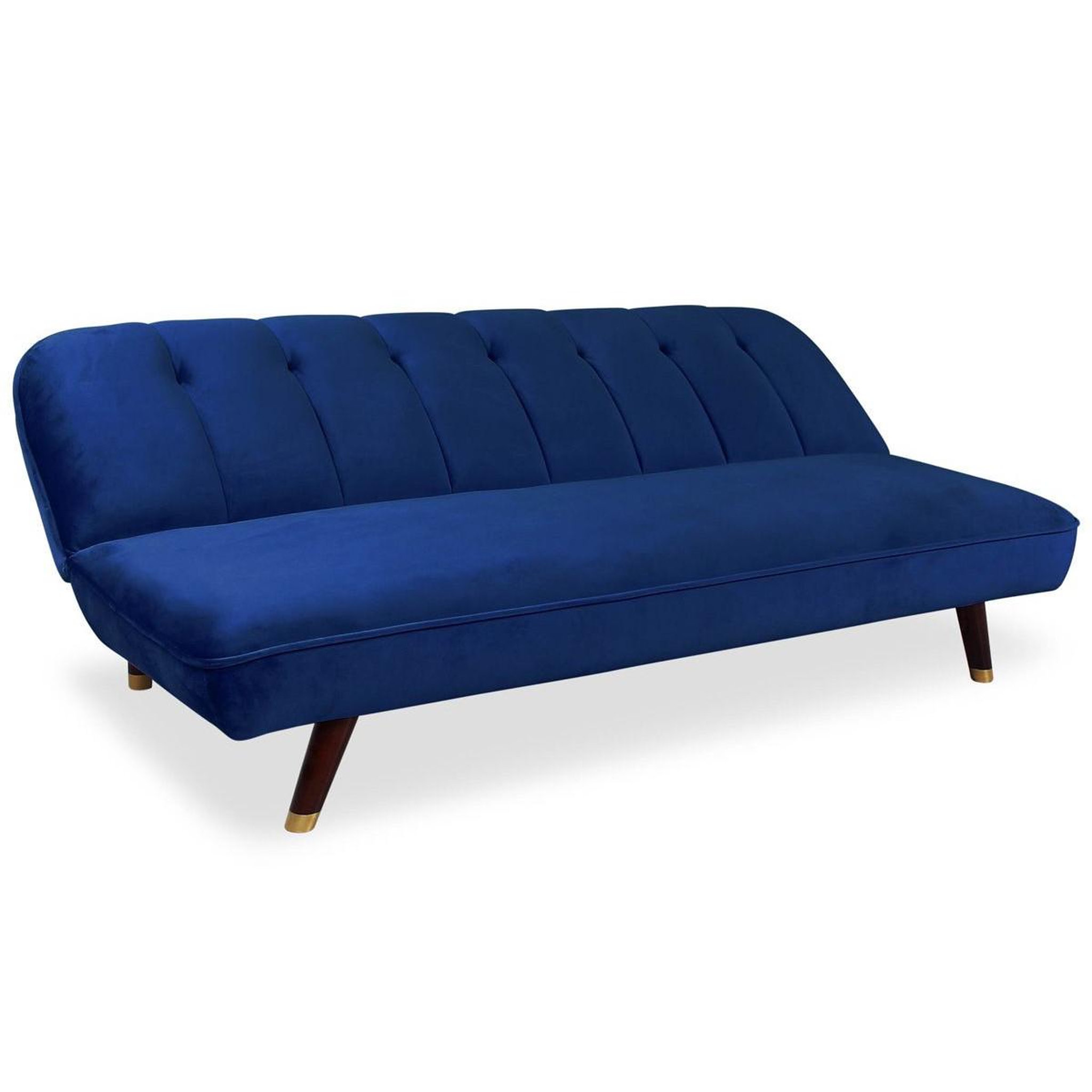Voir la diapositive 3 : Paris Prix Canapé convertible en velours  seattle  180cm bleu