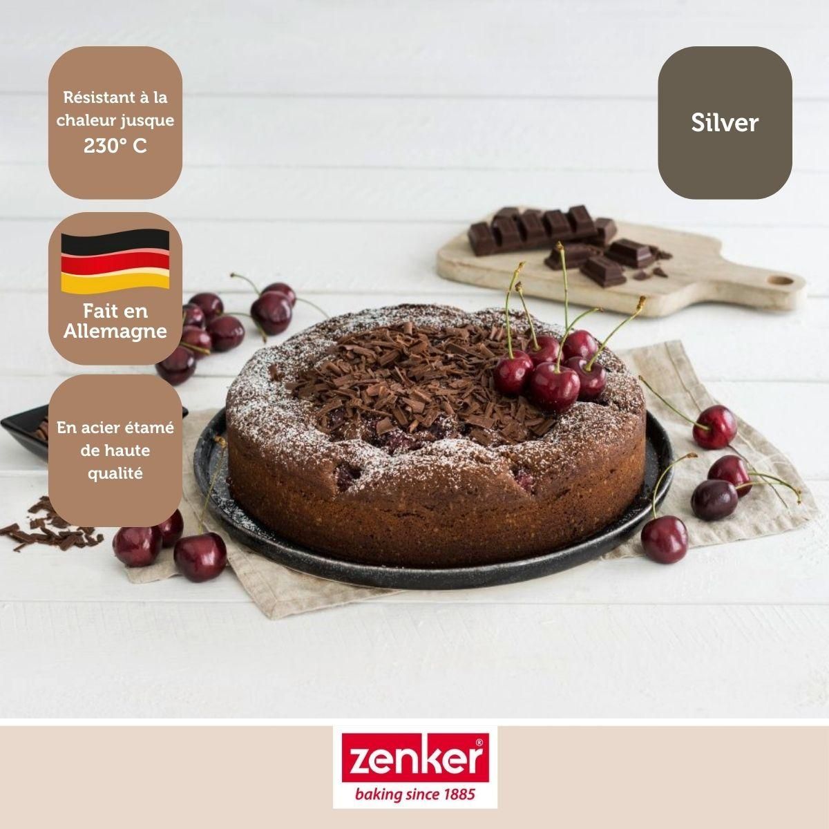 ZENKER Moule à manqué et à savarin double fond 26 cm Zenker Silver