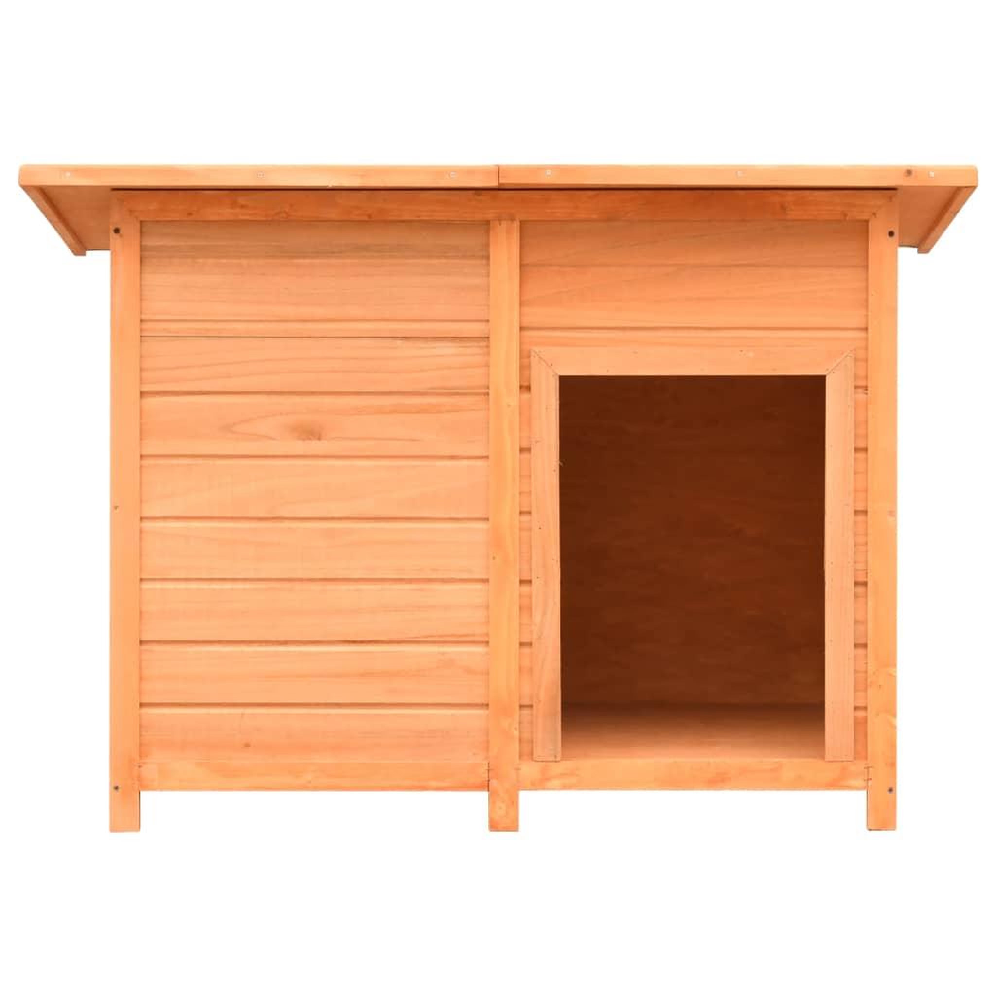 Voir la diapositive 2 : VIDAXL Niche pour chiens bois de pin et de sapin solide 120x77x86 cm