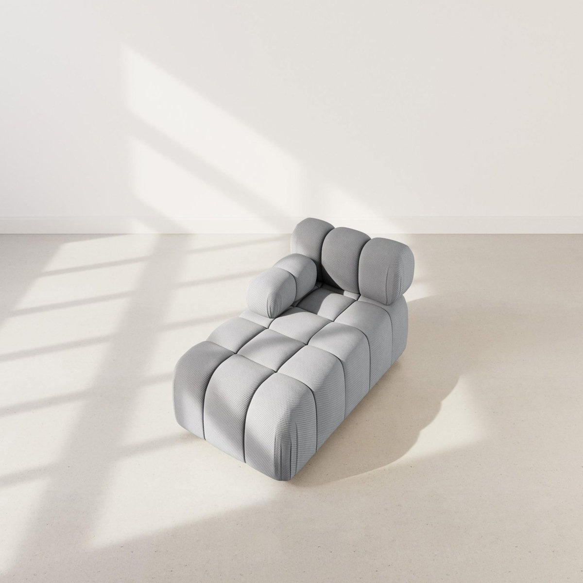 LISA DESIGN Ruby - module d'assise méridienne gauche en velours texturé