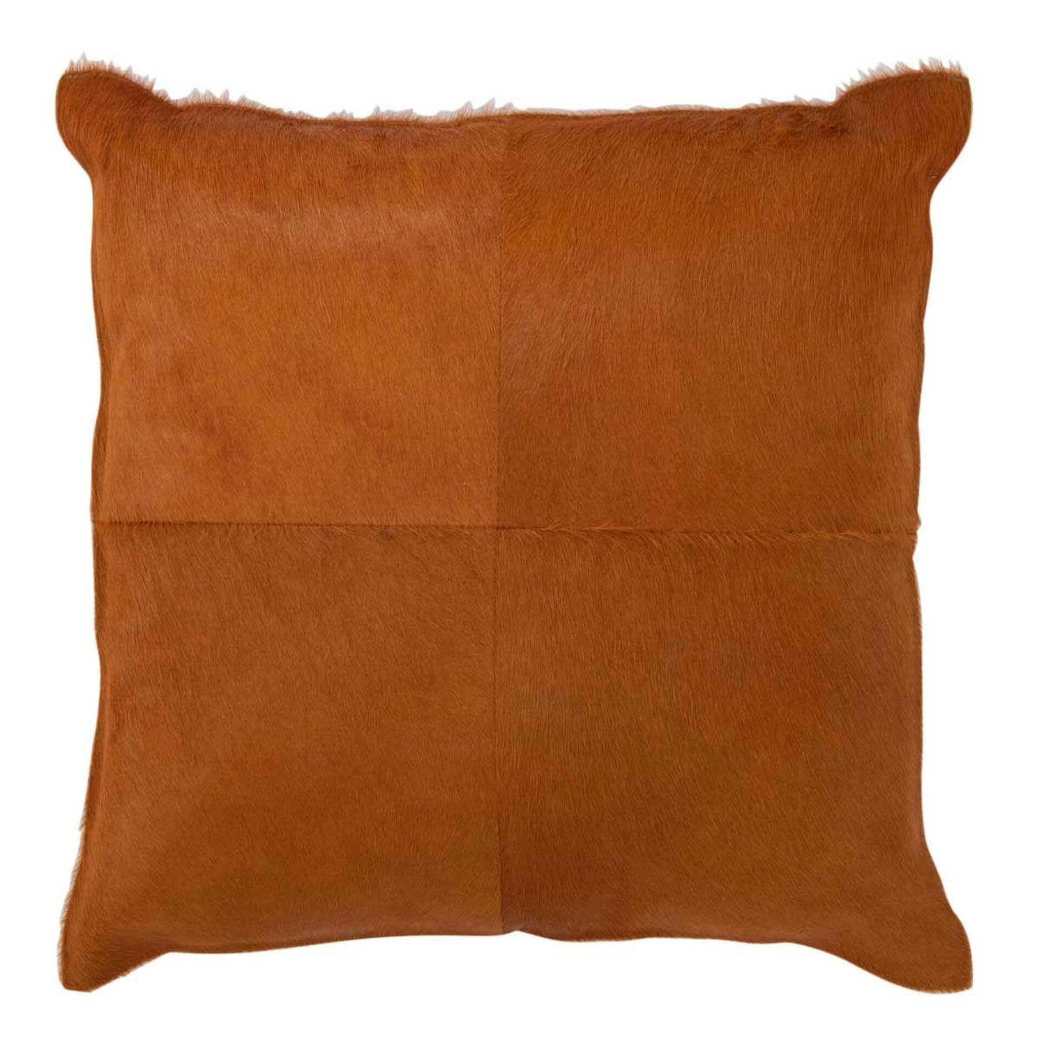 Voir la diapositive 1 : J-LINE Coussin effet peau  norbert  45x45cm camel