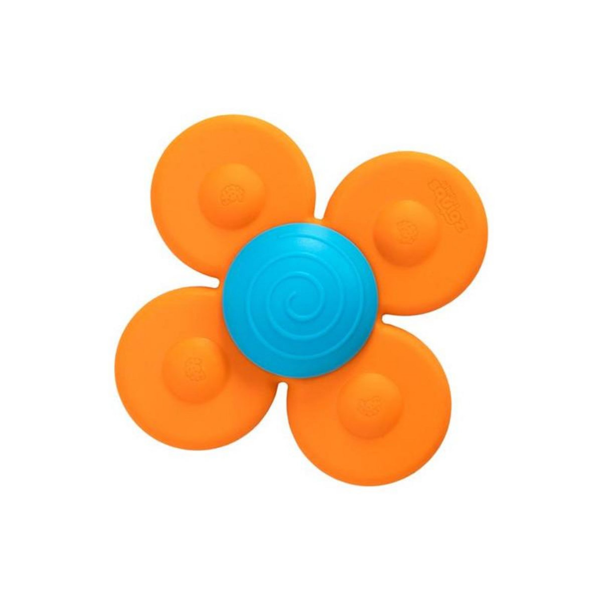 TOMY Jouet sensoriel Tomy Whirly Squigz 1 Toupie ventouse Orange et Bleu