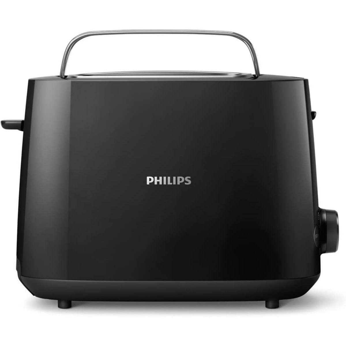 Philips Grille-pain HD2581/90 Toaster noir Daily, 2 fentes, 830W