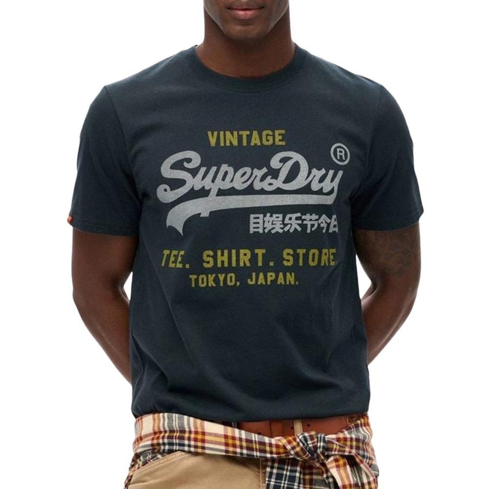 Voir la diapositive 1 : SUPERDRY T-shirt Marine Homme Superdry Vl Heritage Relaxed