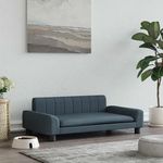 VIDAXL Lit pour chien gris fonce 90x53x30 cm tissu