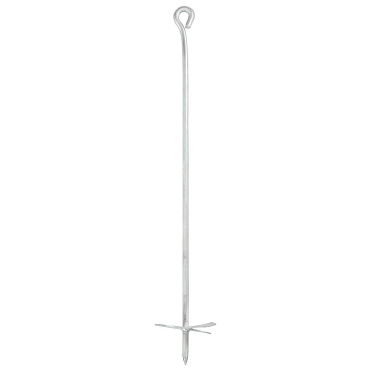 VIDAXL Ancres de terre 4 pcs 10x60 cm Metal galvanise