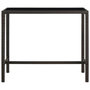 Voir la diapositive 2 : VIDAXL Table de bar de jardin Marron 130x60x110cm Resine tressee verre