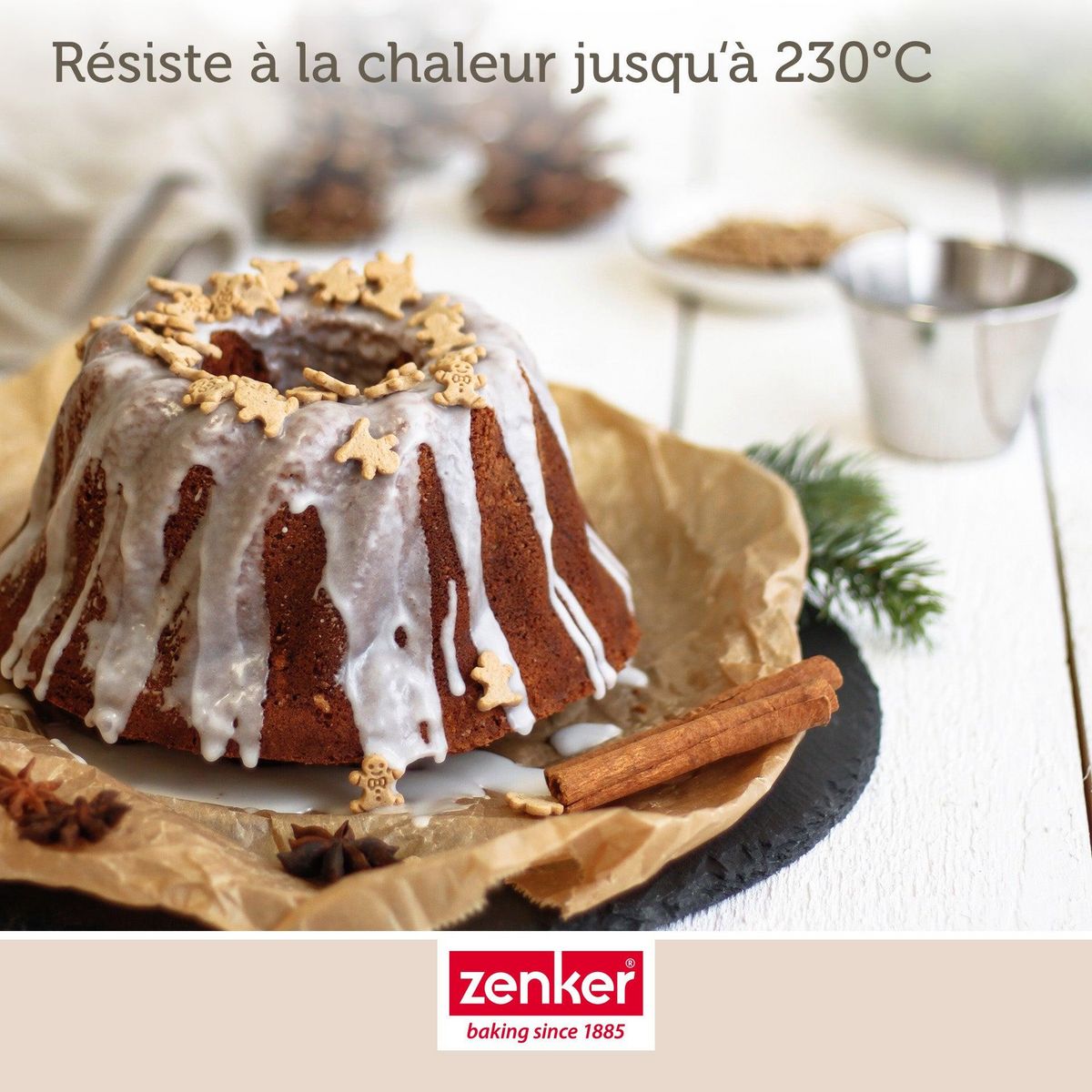 ZENKER Ensemble de 2 Moules à kouglof 22 cm Zenker Black Metallic