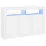 Voir la diapositive 2 : VIDAXL Buffet avec lumieres LED Blanc 115,5x30x75 cm