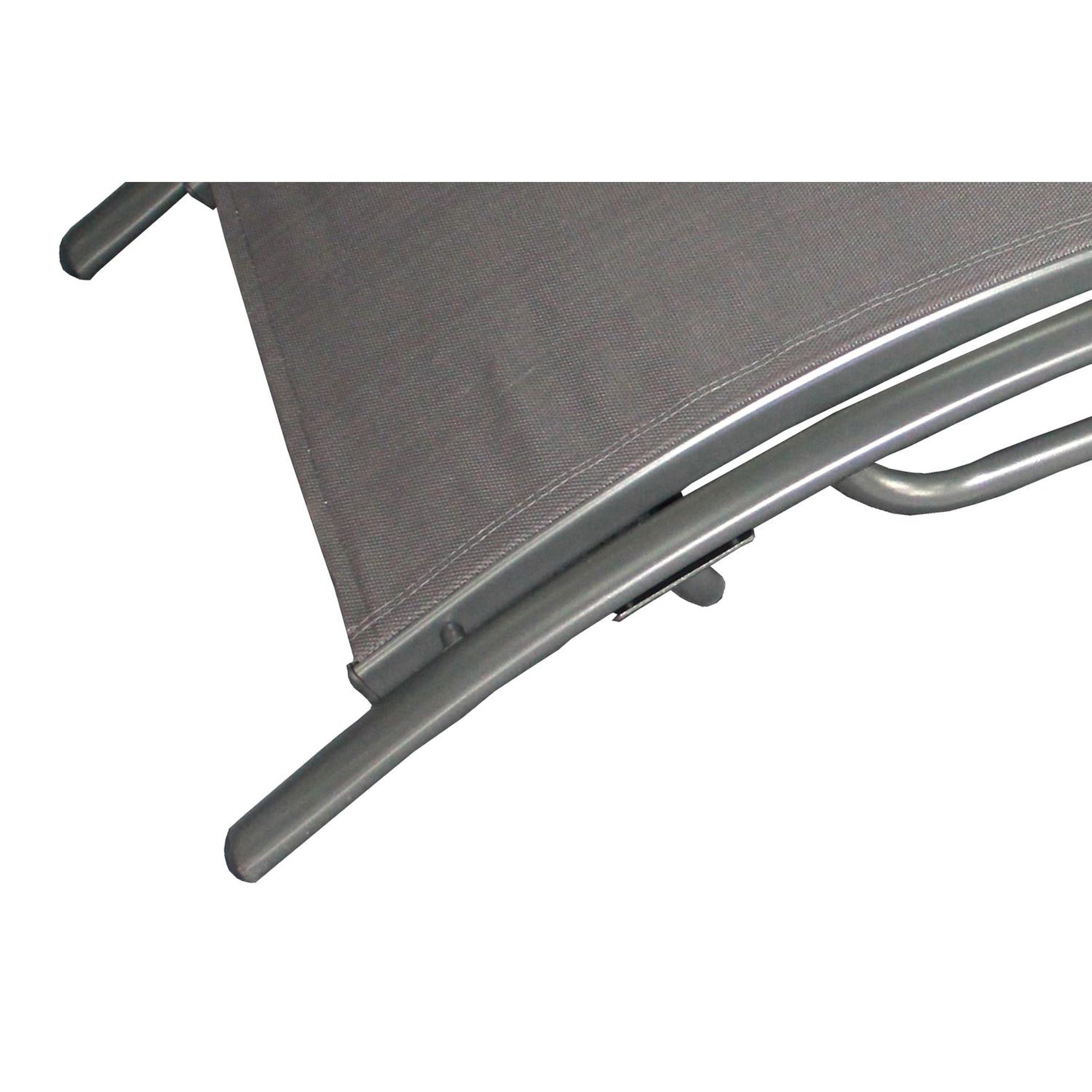 Voir la diapositive 4 : CONCEPT USINE Transat ajustable et empilable avec pieds en acier gris limea