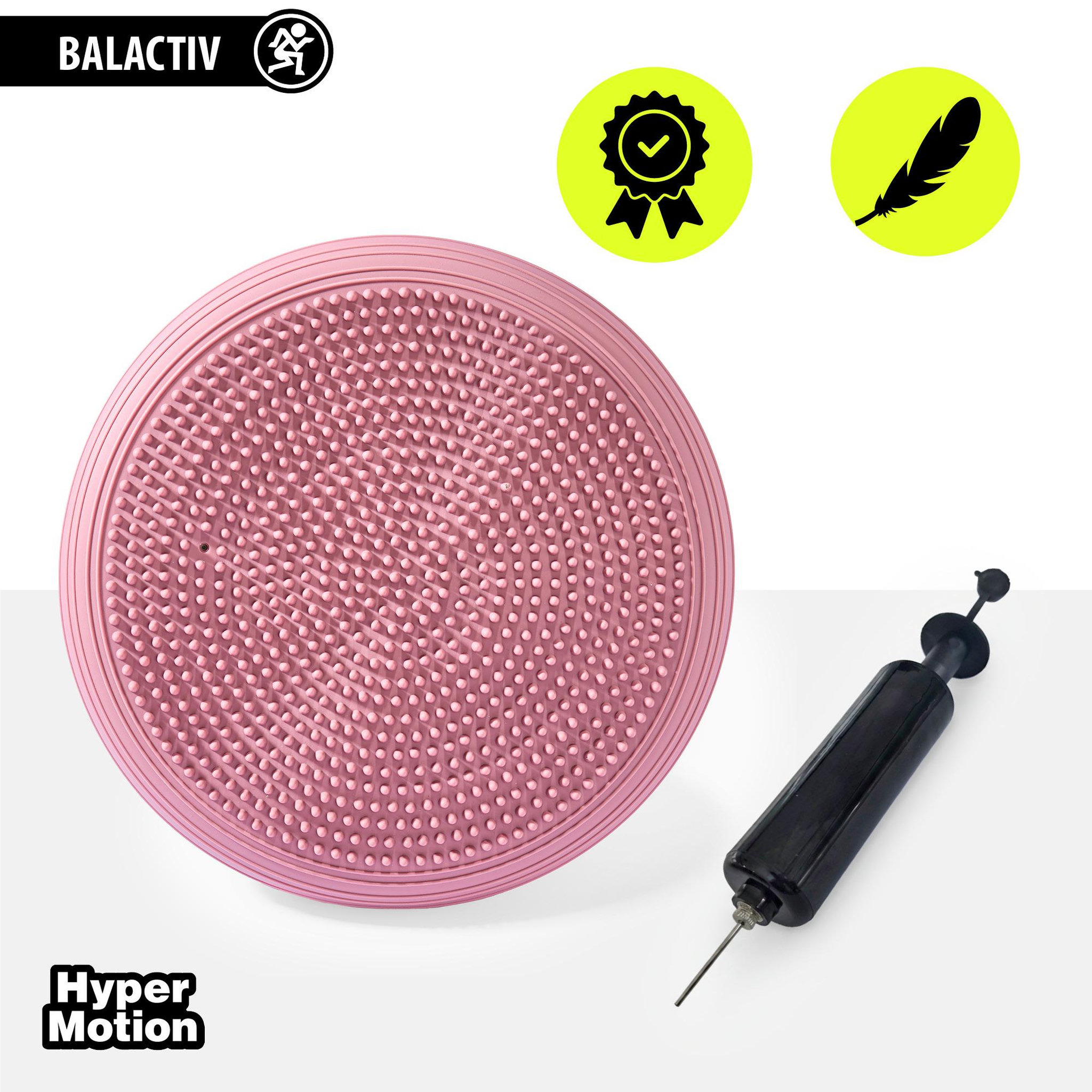 Voir la diapositive 2 : HYPERMOTION Coussin sensorimoteur d'assise et d'équilibre HyperMotion Rose avec pompe