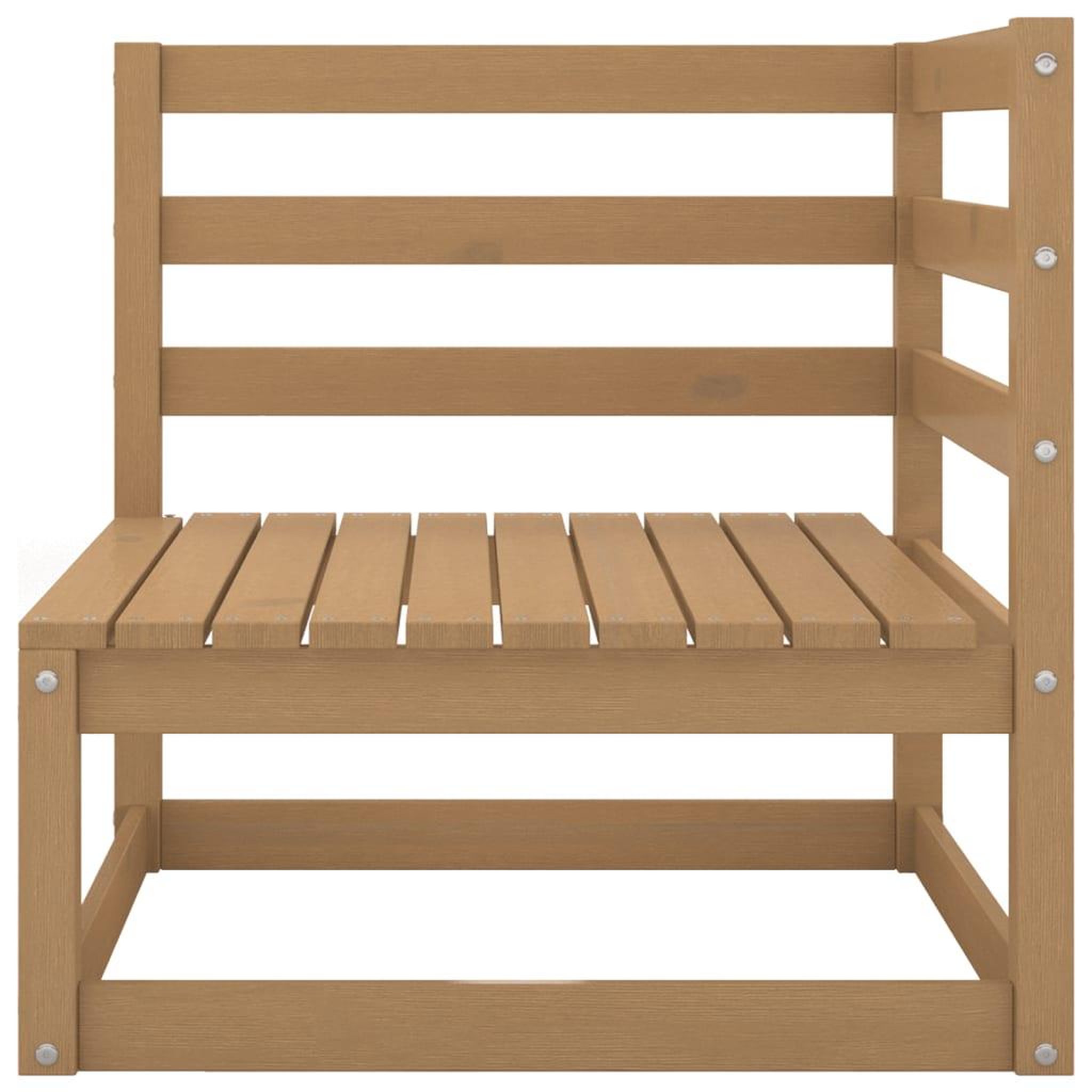 Voir la diapositive 5 : VIDAXL Salon de jardin 9 pcs marron miel bois de pin massif