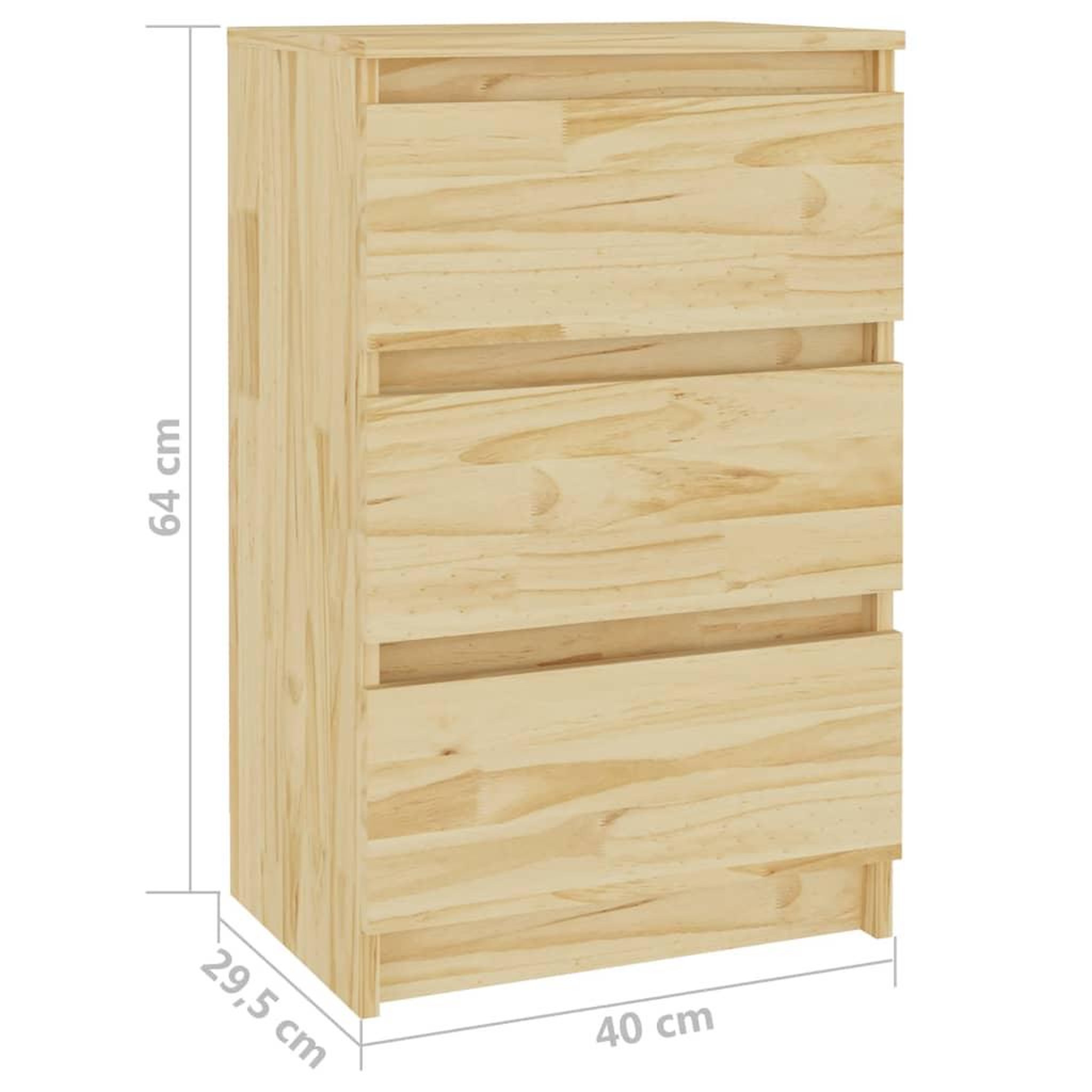 Voir la diapositive 6 : VIDAXL Tables de chevet 2 pcs 40x29,5x64 cm bois de pin solide