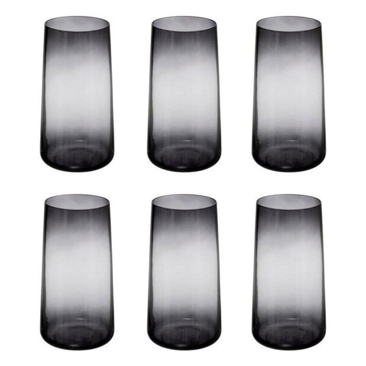 SECRET DE GOURMET Lot de 6 Gobelets Hauts Trapèze  Inuit Dreams  54cl Gris