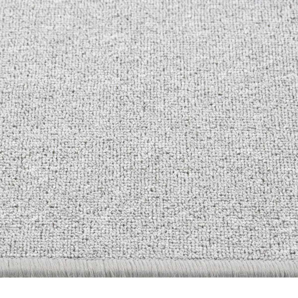 VIDAXL Tapis de couloir Gris clair 80x300 cm