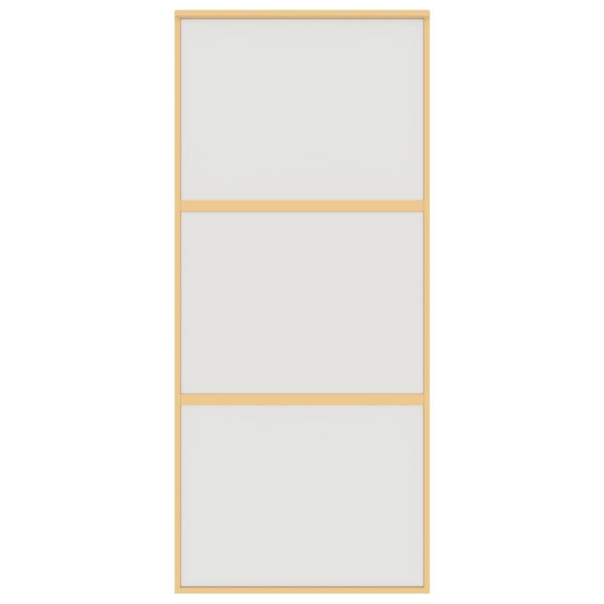 VIDAXL Porte coulissante dore 90x205 cm verre ESG depoli et aluminium