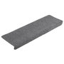 Voir la diapositive 3 : VIDAXL Tapis de marches d'escalier 5 pcs Gris 65x21x4 cm Aiguillete