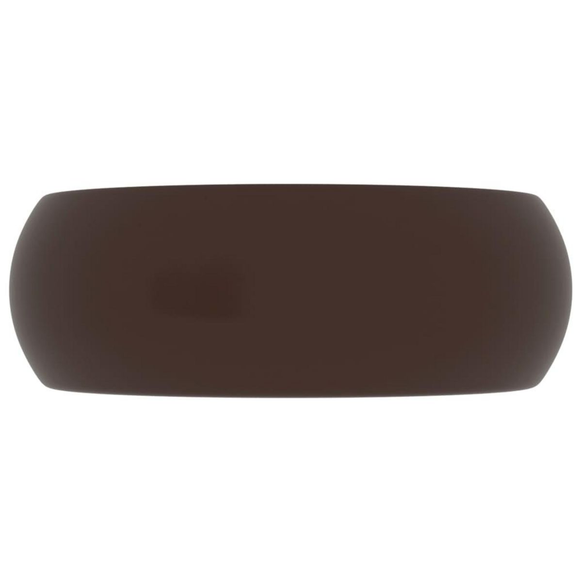 VIDAXL Lavabo rond de luxe Marron fonce mat 40x15 cm Ceramique