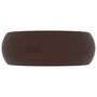 Voir la diapositive 4 : VIDAXL Lavabo rond de luxe Marron fonce mat 40x15 cm Ceramique