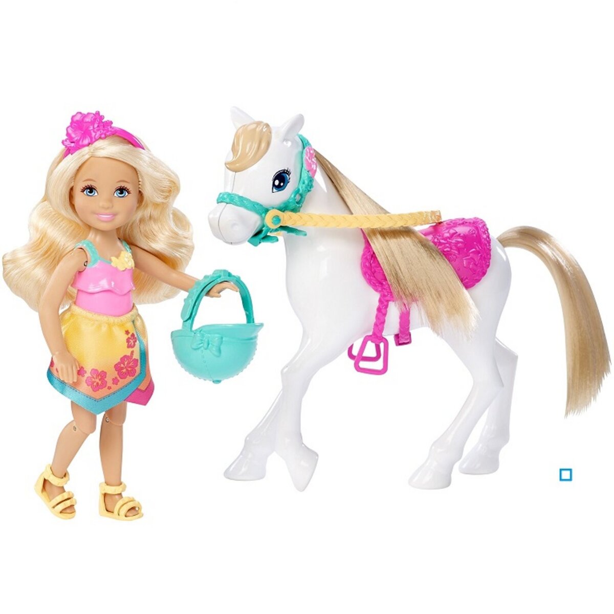 Barbie chelsea et store son poney