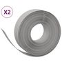 Voir la diapositive 2 : VIDAXL Bordures de jardin 2 pcs gris 10 m 15 cm polyethylene