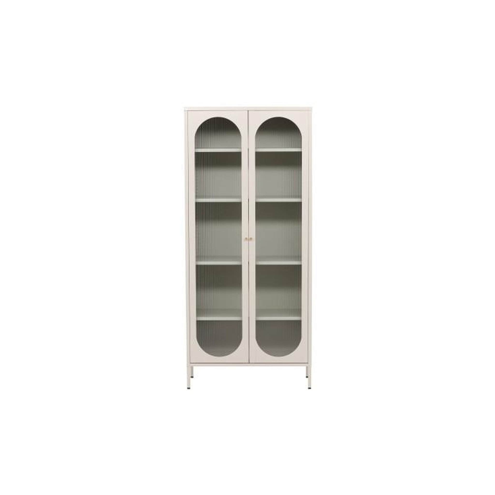Voir la diapositive 2 : Paris Prix Vitrine Design en Métal  Lima  180cm Beige
