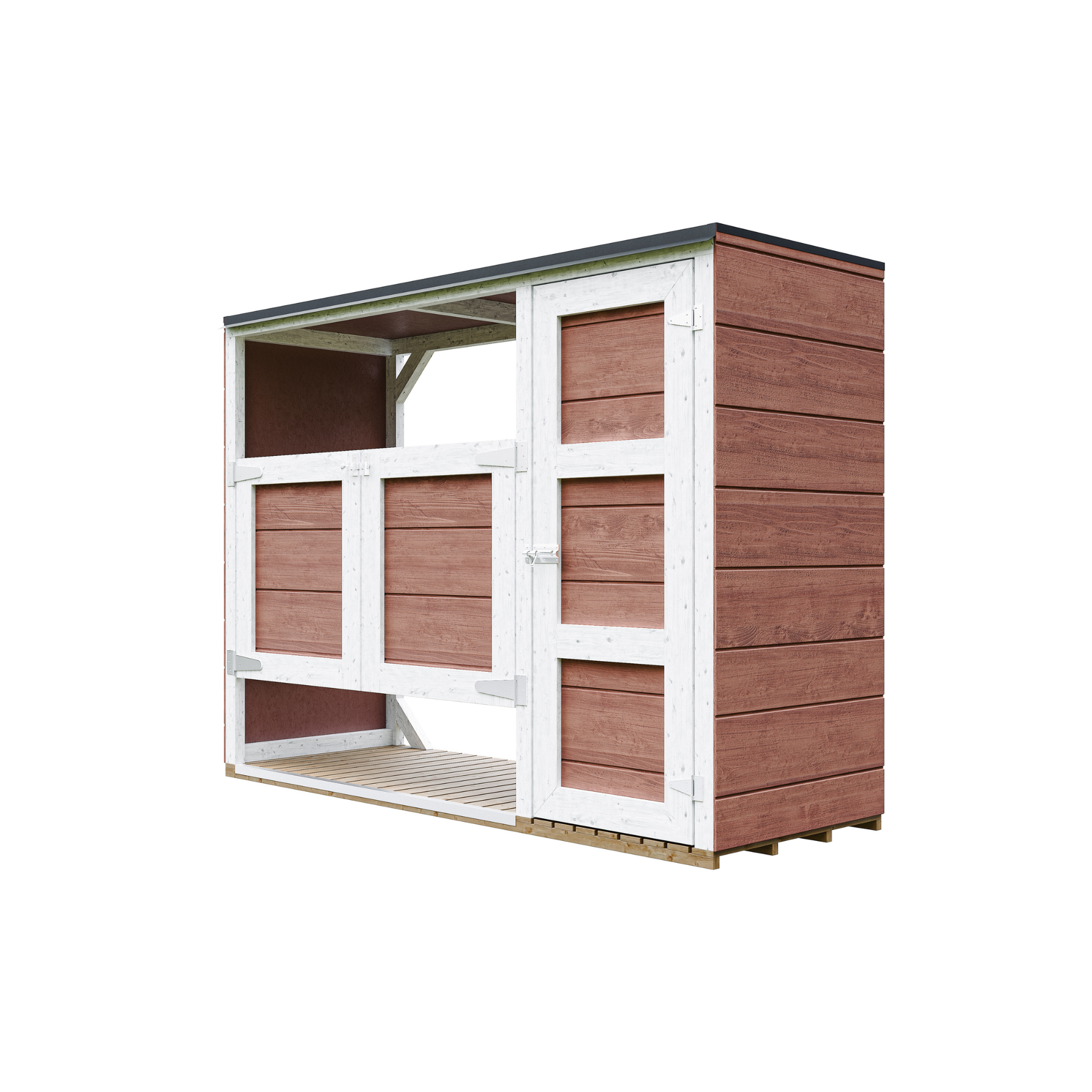 Voir la diapositive 2 : TIMBELA Abri de jardin pour poubelles, Cache poubelle extérieur 2x240L M981A
