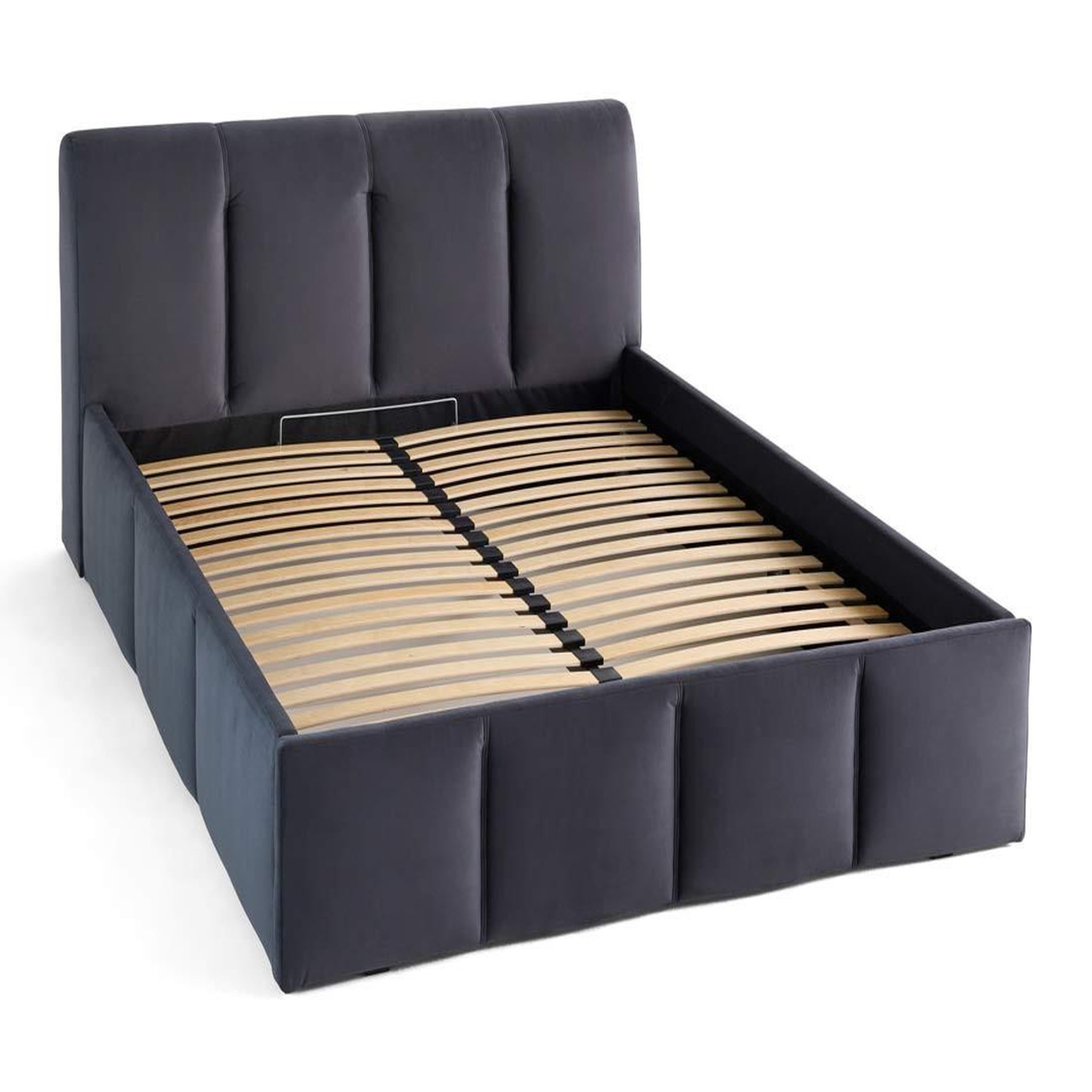 Voir la diapositive 4 : BEST MOBILIER Elysia - lit coffre - 140x190 - en velours - sommier inclus