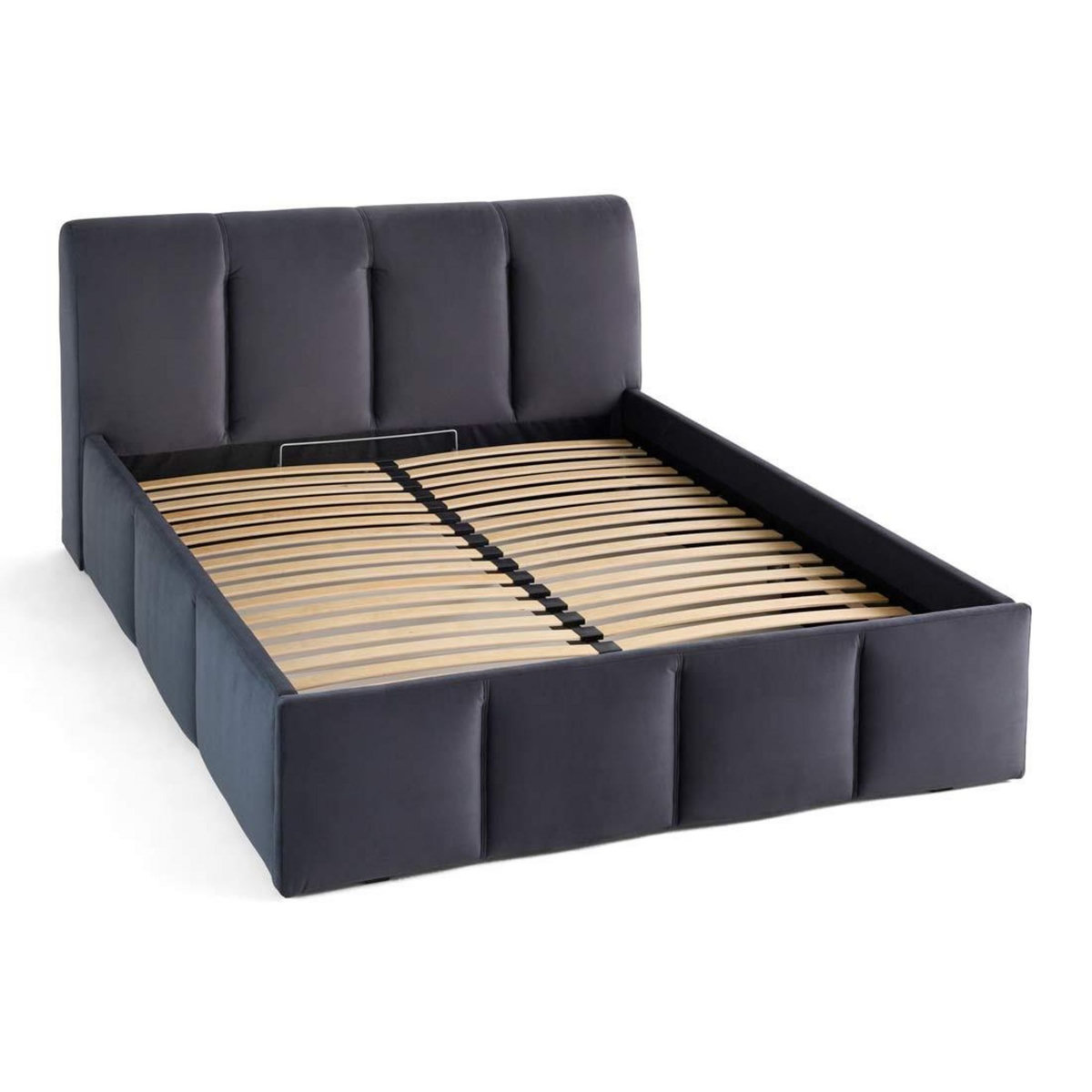 LISA DESIGN Elysia - lit coffre - 140x190 - en velours - sommier inclus