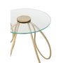 Voir la diapositive 4 : Paris Prix Lot de 2 Tables d'Appoint en Verre  Médusa  54cm Or
