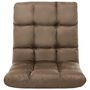 Voir la diapositive 3 : VIDAXL Chaise pliable de sol Taupe Microfibre