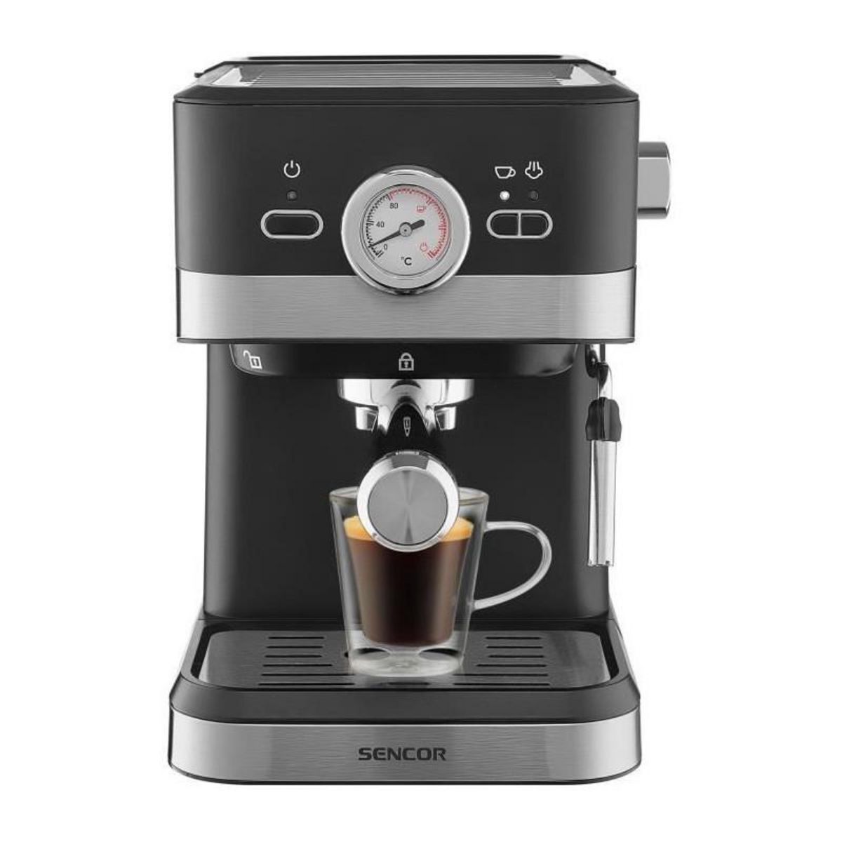 SENCO Machine a expresso - SENCOR - SES 1721BK - 1050 W - 20 bars - Noir