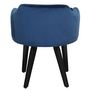 Voir la diapositive 6 : Paris Prix Lot de 20 Fauteuils en Velours  Scanda  70cm Bleu