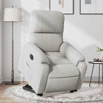 VIDAXL Fauteuil inclinable electrique gris clair tissu microfibre