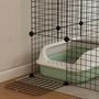 Voir la diapositive 4 : PAWHUT Cage chat intérieur - parc chat DIY - 4 niv. 5 portes hamac plateformes rampes - acier noir