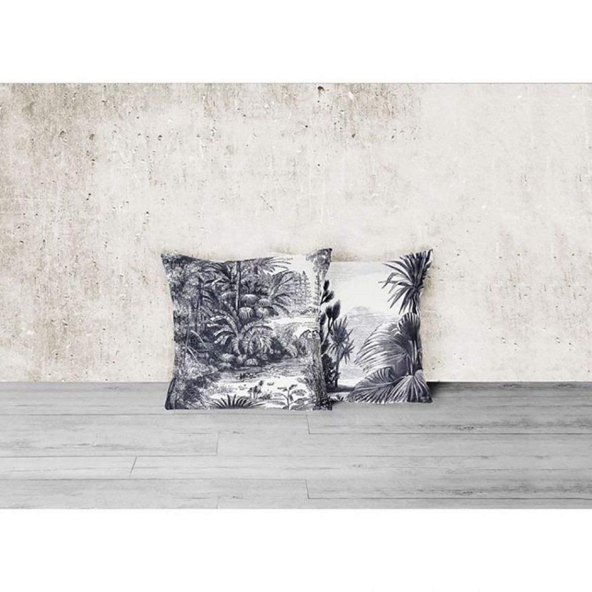 OSTARIA Housse de coussin 40x40 cm Hidalgos blanc noir