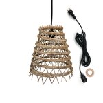 Lumisky Suspension extérieur ZAKARI OUTDOOR CABLE Beige Fibre naturelle D28CM