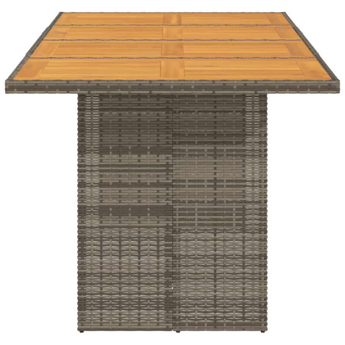 VIDAXL Table de jardin avec dessus en bois d'acacia gris 190x80x74 cm