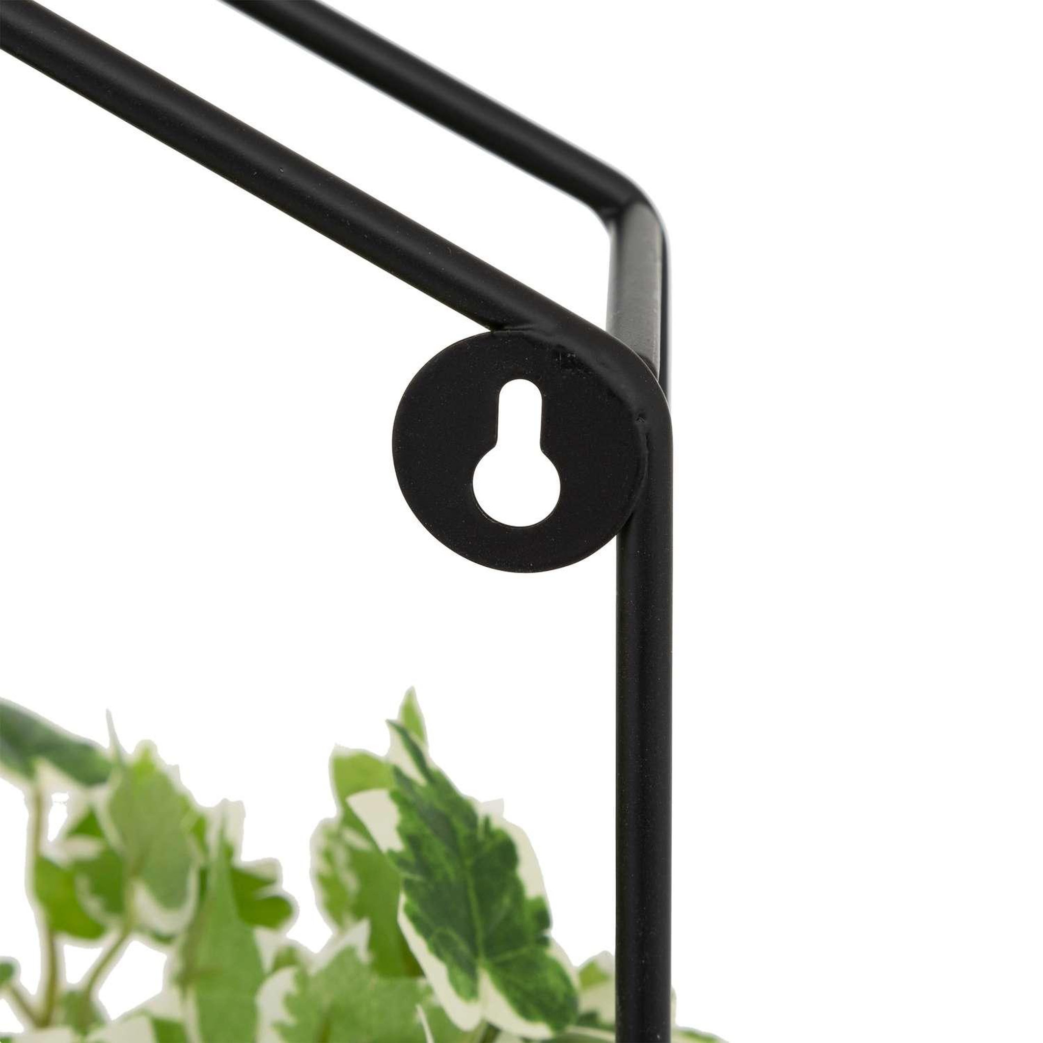 Voir la diapositive 4 : ATMOSPHERA Plante artificielle à suspendre avec pot en métal - Noir