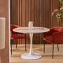 Voir la diapositive 6 : ATMOSPHERA Table à Manger Effet Travertin  Elias  102cm Naturel