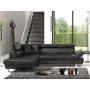Voir la diapositive 2 : BEST MOBILIER Lisbona - canapé d'angle convertible - en pu - avec têtières réglables - gauche