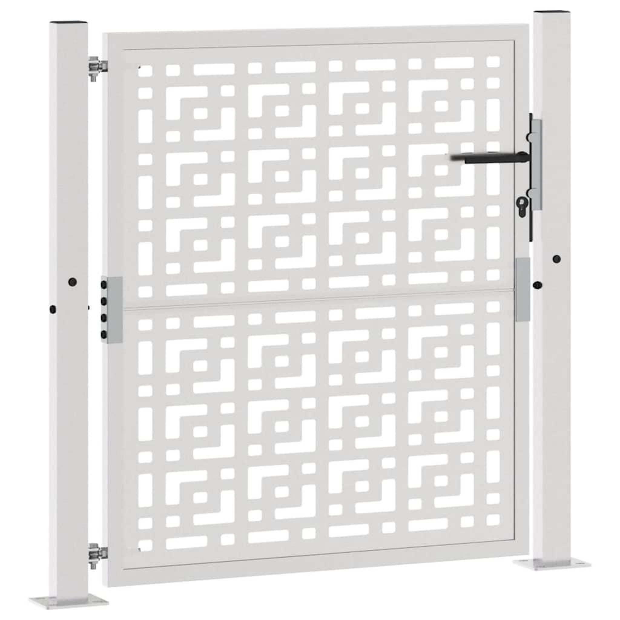 Voir la diapositive 3 : VIDAXL Porte de jardin acier resistant aux intemperies design croise