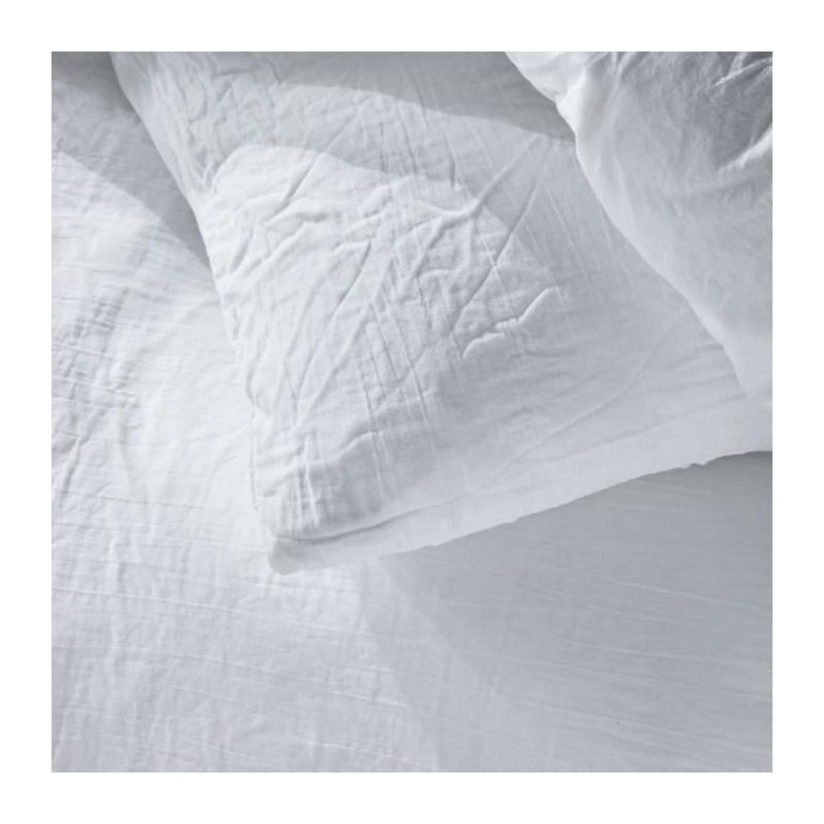 Today Parure de lit - TODAY - 123319 - 2 personnes - 240x220cm - Gaze de coton unie - Craie